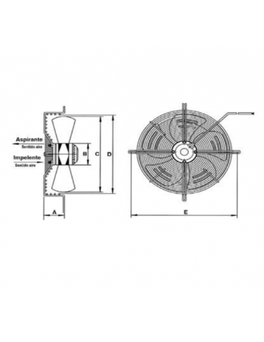 Ventilador Axial Impelente YWF-4E-250 | Ventiladores | Weiguang
