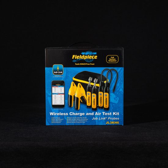 Fieldpiece JL3KH6INT com 2 sondas de pressão, 2 pinças de temperatura e 2 sondas psicrométricas
